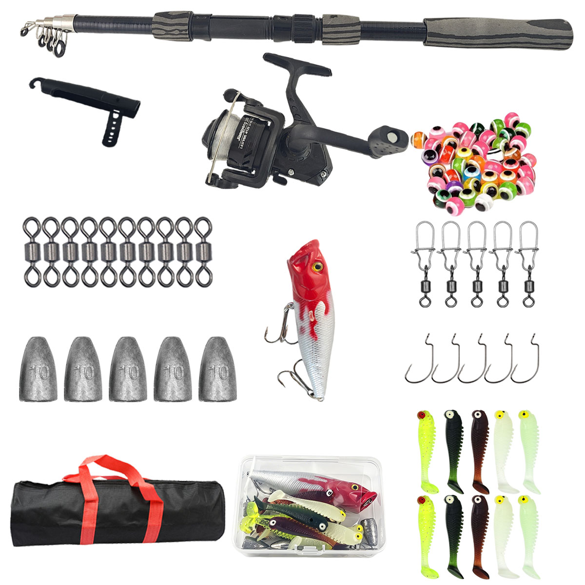 Portable Telescopic Fishing Ro - đánh giá và giá Fishing Rod Combo